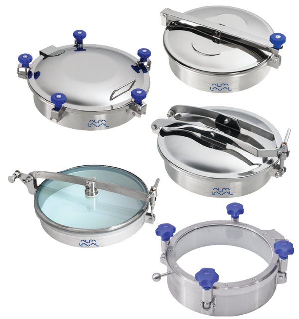 Access Tank Cover – Circular Type LKDC - LP. With stainless steel handles, springs and safety pin