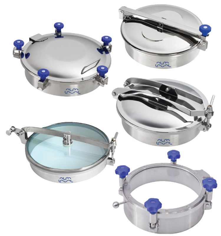 Access Tank Cover – Circular Type LKDC - LP. With stainless steel handles, springs and safety pin
