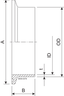 FERRULE KK DN150 HSF0 1.4404