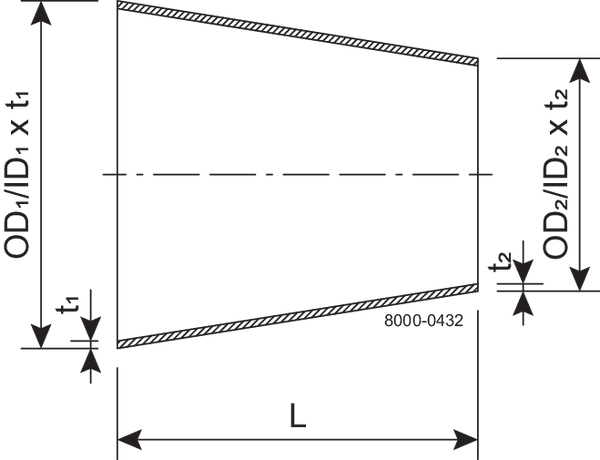 RED CON 101.6x50.8 R/P 316L