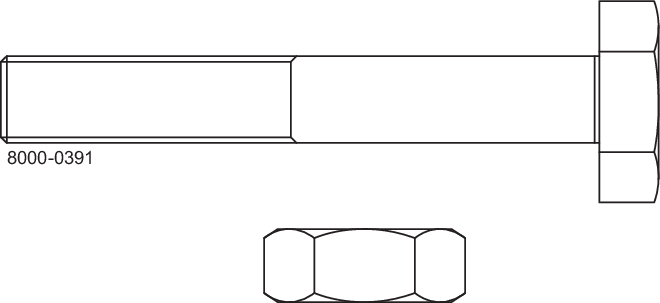SCREW AND NUT SET DN65
