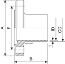 FLANGE NF DN40 H3 1.4404