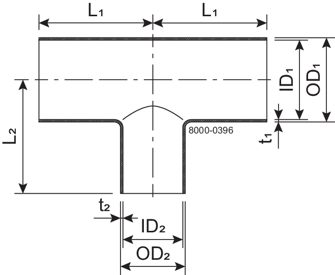 TEE RTS DN80/65 HSF2 1.4307