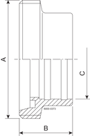 MALE C DN50 HSF0 1.4404