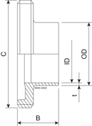 MALE GS DN32 H3 1.4404