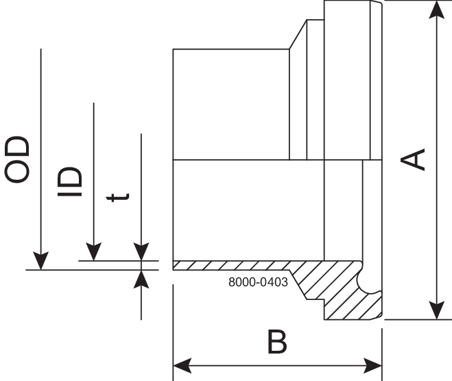 LINER BS DN15 H3 1.4404