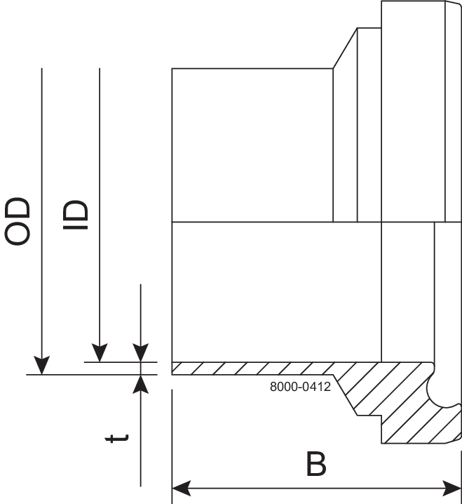 LINER BS DN20 H3 1.4404