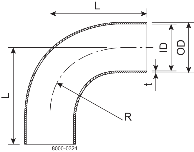 BEND 90 DN25 HSF3 1.4404