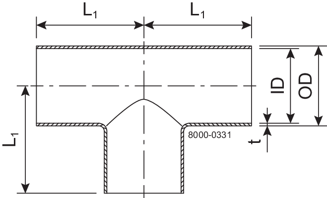 TEE 38-POL-316L