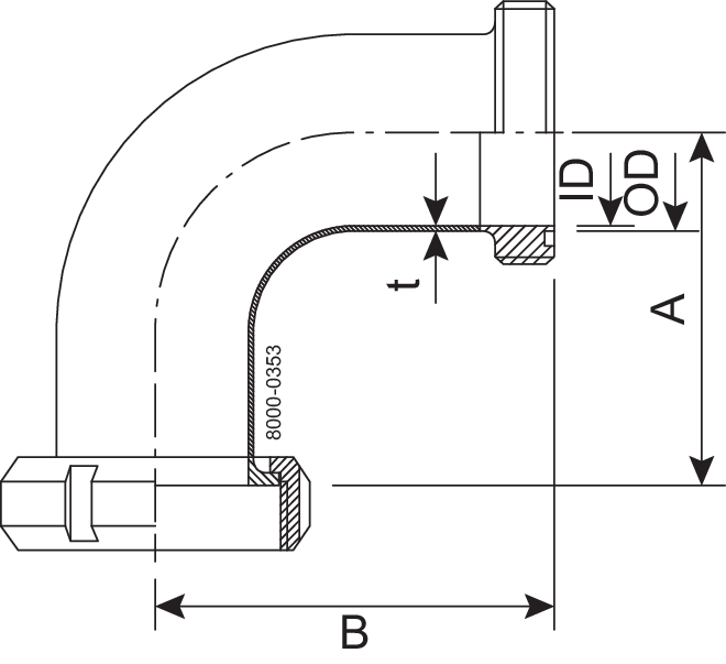 BEND LINER/MALE 51-SB-304L