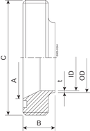 RED. MALE PART 63.5-51-316L