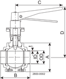 BALL VALVE SBV-DN80-W/W-MAN