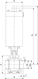 BALL VALVE SBV-DN80-C/C-NCTT